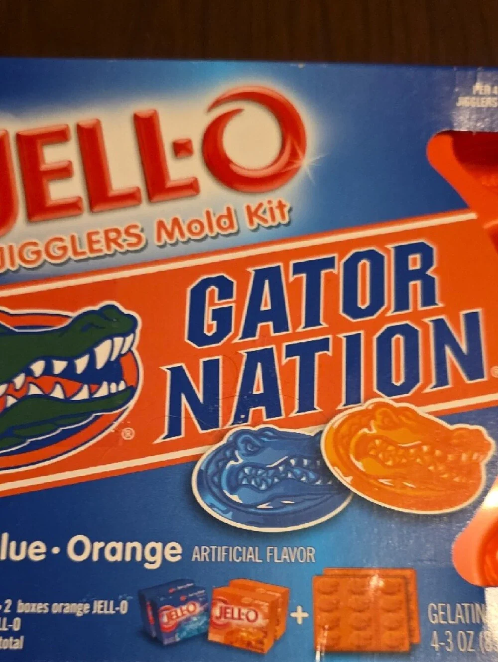 JELL‑O Gator Nation Berry Blue & Orange Jigglers Mold Kit